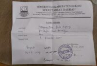 Keterangan Tanda Terima Surat Laporan (foto istimewa)
